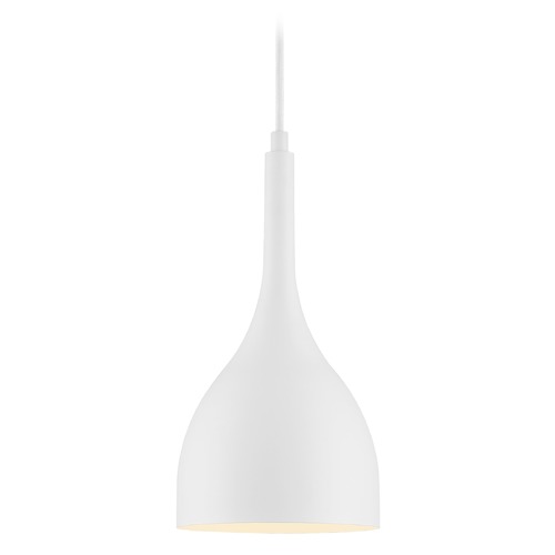 Bellcap Matte White Pendant by Satco Lighting