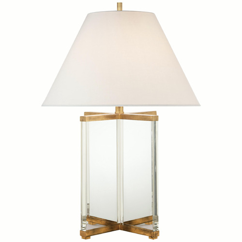 Visual Comfort Signature Collection J. Randall Powers Cameron Lamp in Crystal & Gild by VC Signature SP3005CGGIL