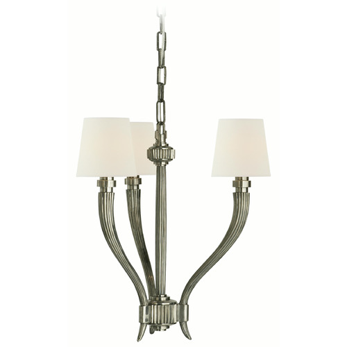 Visual Comfort Signature Collection Visual Comfort Signature Collection Chapman & Myers Ruhlmann Antique Nickel Mini-Chandelier CHC2461AN-L