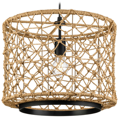 Progress Lighting Progress Lighting Atwell 4-Light Matte Black Foyer Chandelier P500420-31M