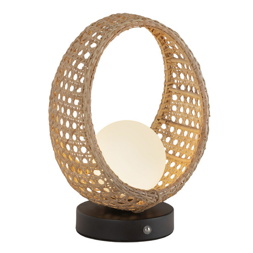 Kuzco Lighting Lanai Black LED Table Lamp with Globe Shade