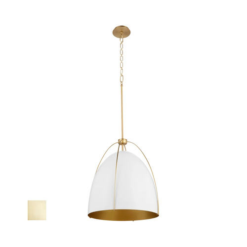 Quorum Lighting Jamie Aged Brass Pendant with by Quorum Lighting 860-3-80