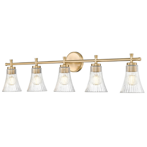 Z-Lite Z-Lite Belle Modern Gold Bathroom Light 7519-5V-MGLD