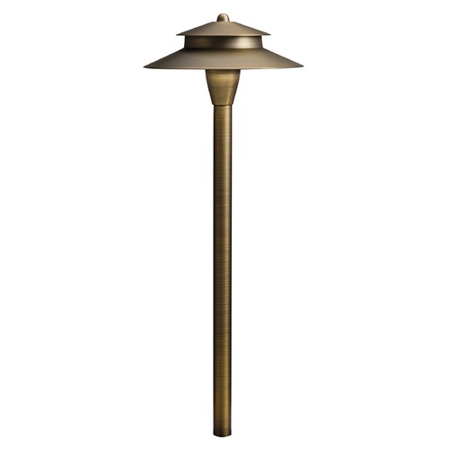 12V Brass 8.50-Inch Dome Centennial Brass Path Light by Kichler Lighting