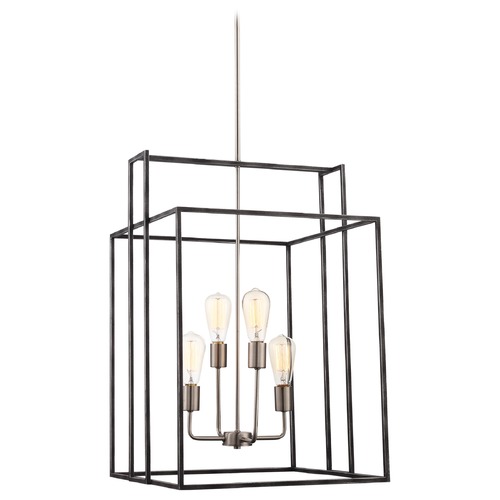 Nuvo Lighting Lake Iron Black & Brushed Nickel Pendant by Nuvo Lighting 60/5858