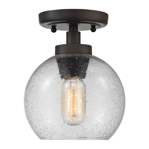 Galveston Semi-Flush Mount in Rubbed Bronze by Golden Lighting