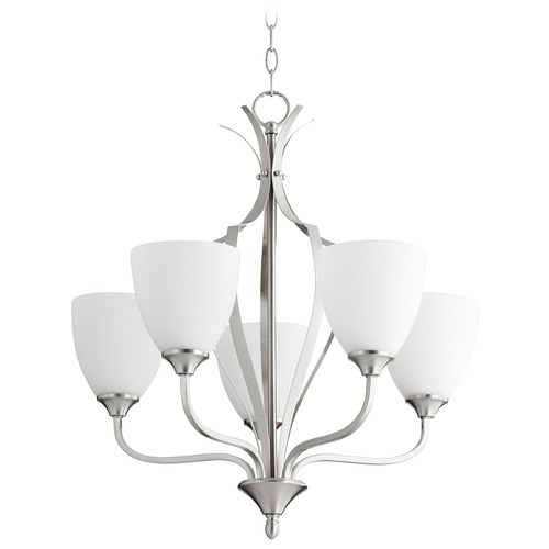 Jardin Satin Nickel Chandelier by Quorum Lighting
