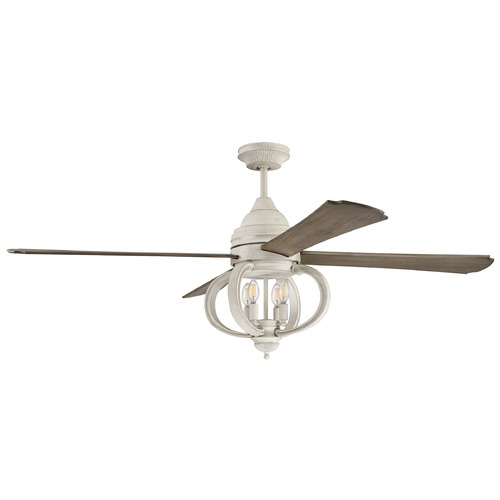 Augusta 60-Inch LED Ceiling Fan in Cottage White by Craftmade Lighting