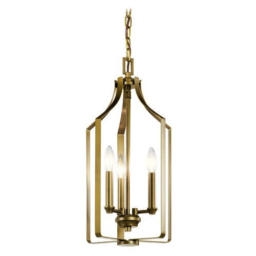 Kichler Lighting Morrigan 10-Inch Natural Brass Chandelier by Kichler Lighting 42499NBR