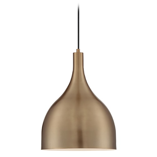 Satco Lighting Satco Lighting Bellcap Burnished Brass Pendant Light with Bowl / Dome Shade 60/7077