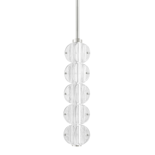 Lindley LED Mini Pendant in Polished Nickel by Hudson Valley Lighting