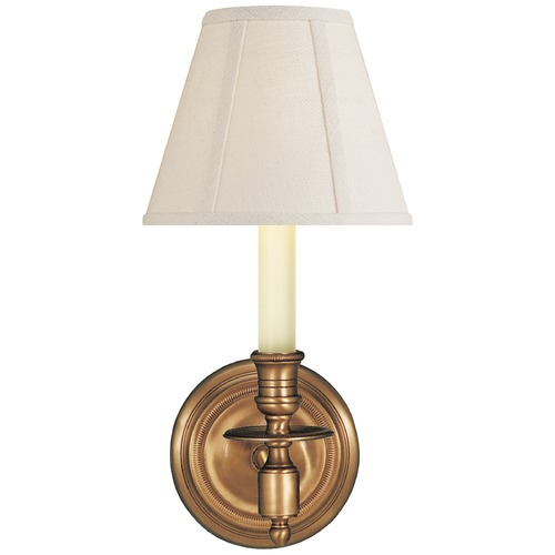 Visual Comfort Signature Collection Studio VC French Sconce in Antique Brass by Visual Comfort Signature S2110HABL