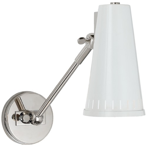 Visual Comfort Signature Collection Thomas OBrien Antonio Wall Lamp in Polished Nickel by Visual Comfort Signature TOB2065PNAW