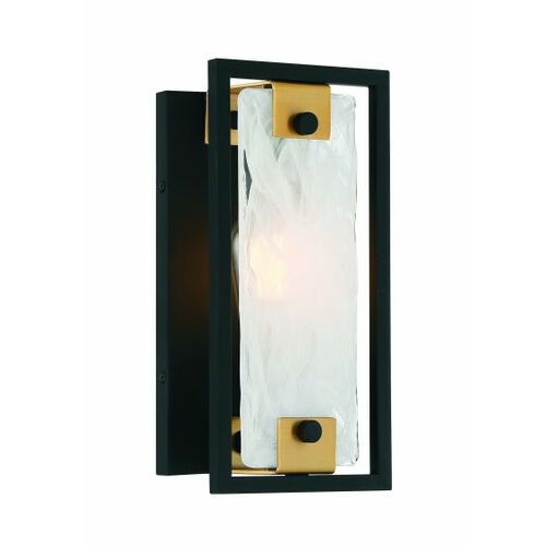 Savoy House Hayward 12-Inch Wall Sconce in Black & Brass by Savoy House 9-1697-1-143