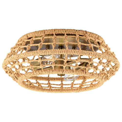 Progress Lighting Parkhurst 1-Light Vintage Brass Flush Mount
