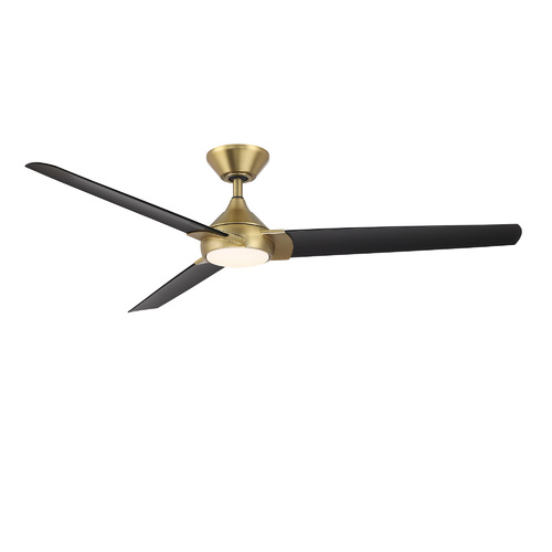 WAC Lighting Zelda 60-Inch LED Fan in Soft Brass & Matte Black by WAC Lighting F-088L-SB/MB