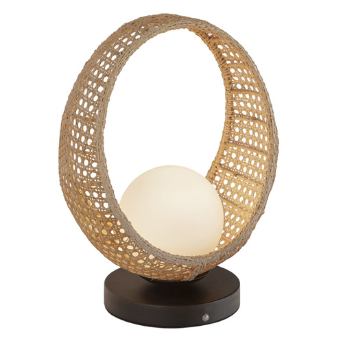 Kuzco Lighting Lanai Black LED Table Lamp with Globe Shade