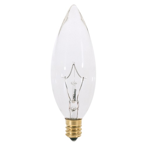 Satco Lighting 25W BA9.5 Clear Incandescent Candelabra Base Bulb by Satco Lighting A3682