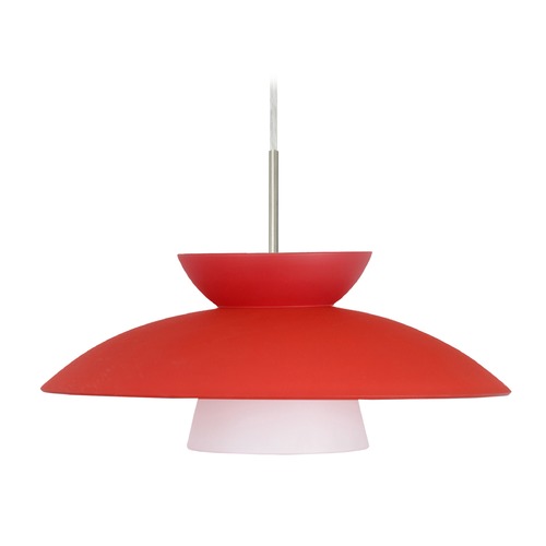 Besa Lighting Trilo Satin Nickel LED Pendant Light