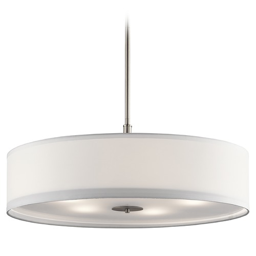 Transitional 30-Inch Pendant in Brushed Nickel by Kichler Lighting