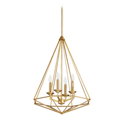 Quorum Lighting Bennett Aged Brass Pendant by Quorum Lighting 8311-4-80