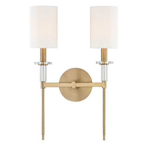 Hudson Valley Lighting Amherst Aged Brass Sconce by Hudson Valley Lighting 8512-AGB