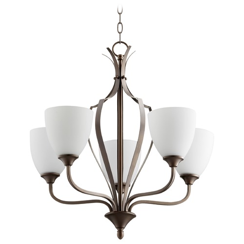 Quorum Lighting Jardin Oiled Bronze Chandelier by Quorum Lighting 6127-5-86