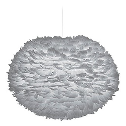 UMAGE UMAGE White Pendant Light with Grey Feather Shade 3010_4007