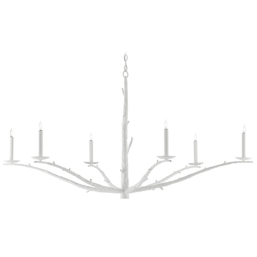 Currey and Company Lighting Tallu Chandelier in Rough Gesso White by Currey & Company 9000-0377