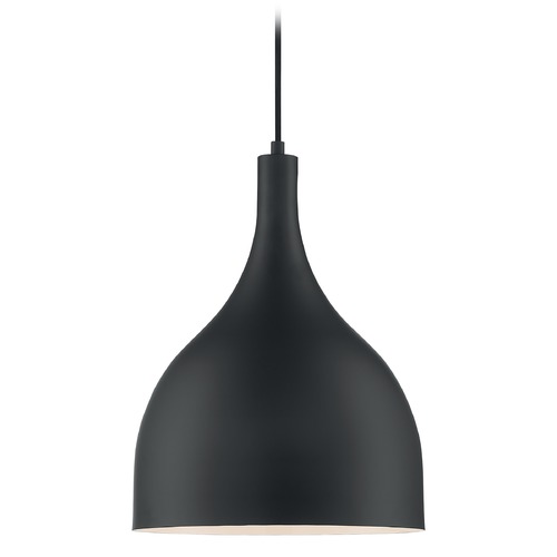 Satco Lighting Satco Lighting Bellcap Matte Black Pendant Light with Bowl / Dome Shade 60/7087