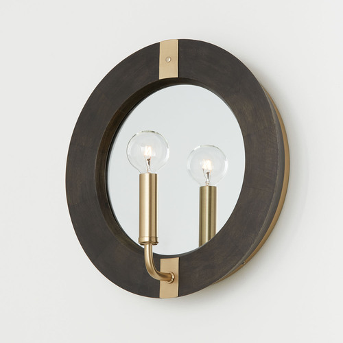 Capital Lighting Finn Wall Sconce in Black Stain & Matte Brass by Capital Lighting 647311KR