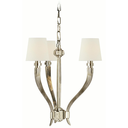 Visual Comfort Signature Collection Visual Comfort Signature Collection Chapman & Myers Ruhlmann Polished Nickel Mini-Chandelier CHC2461PN-L