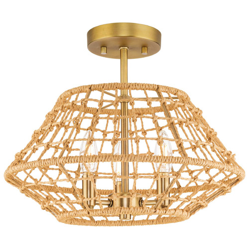 Progress Lighting Parkhurst 2-Light Vintage Brass Flush Mount