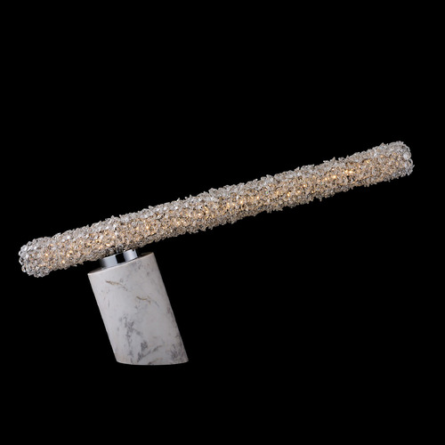 Allegri Crystal Lina Polished Chrome LED Console & Buffet Lamp with Cylindrical Shade