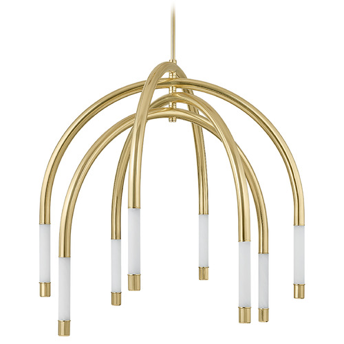 Corbett Lighting Noz Nozawa Zeme Vintage Polished Brass LED Chandelier