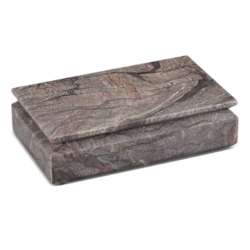 Currey and Company Lighting Currey and Company Aimee Kurzner Leslie Natural Breccia Marble Box 1200-0803