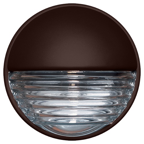 Ribbed Glass Outdoor Wall Light Bronze Costaluz by Besa Lighting