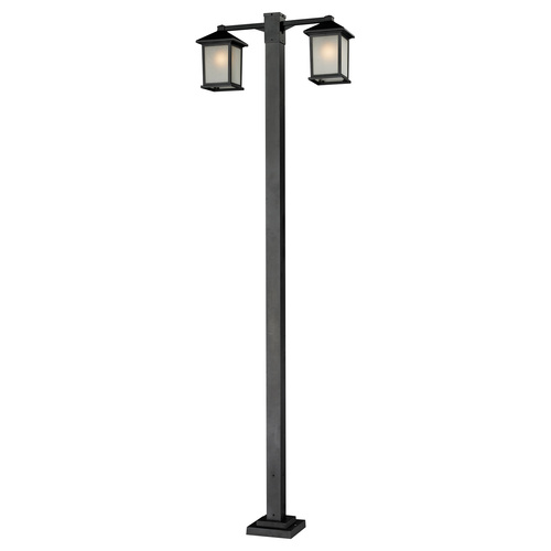 Z-Lite Holbrook Black Post Light by Z-Lite 507-2-536P-BK