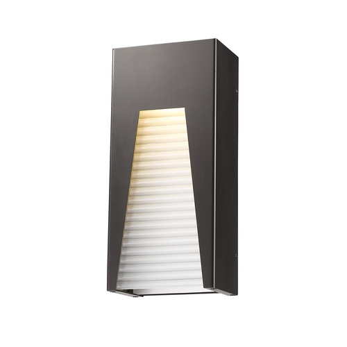 Z-Lite Millenial Bronze Silver LED Outdoor Wall Light by Z-Lite 561M-DBZ-SL-FRB-LED