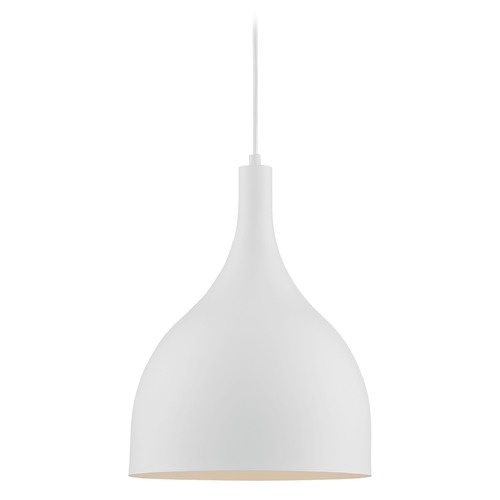 Satco Lighting Bellcap Matte White Pendant by Satco Lighting 60/7097