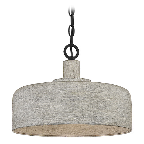 Meridian 14-Inch Pendant in Weathered Gray & Black by Meridian M70103WGBK