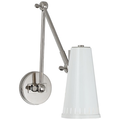 Thomas OBrien Antonio Wall Lamp in Polished Nickel by Visual Comfort Signature