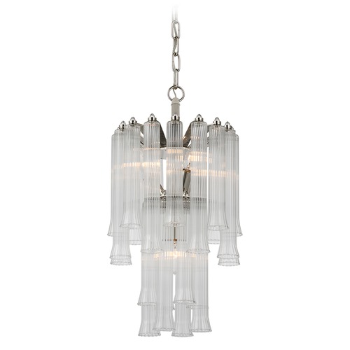 Visual Comfort Signature Collection Julie Neill Lorelei Petite Chandelier in Nickel by Visual Comfort Signature JN5250PNCG