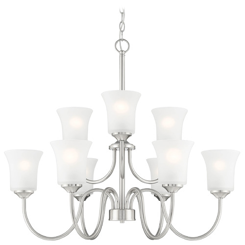 Designers Fountain Lighting Designers Fountain Bronson Brushed Nickel Chandelier D278M-9CH-BN