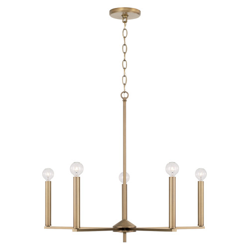 HomePlace by Capital Lighting Portman Chandelier in Aged Brass by HomePlace by Capital Lighting 448651AD