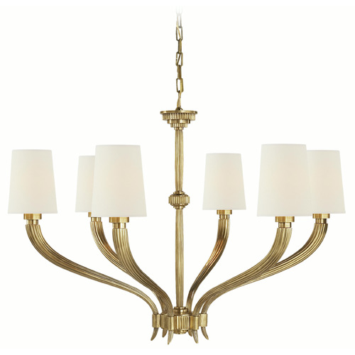 Visual Comfort Signature Collection Visual Comfort Signature Collection Chapman & Myers Ruhlmann Antique-Burnished Brass Chandelier CHC2462AB-L