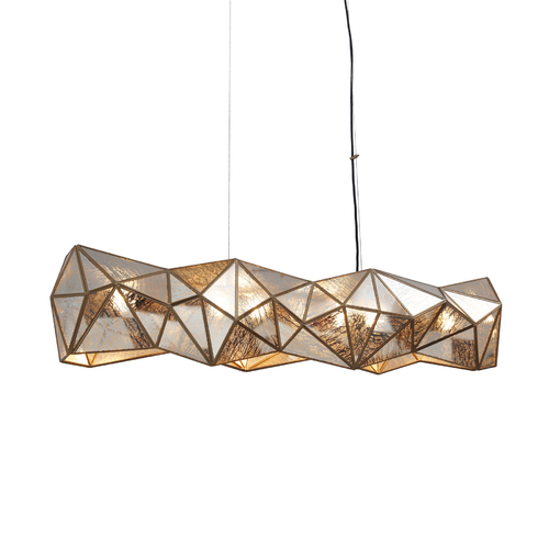 Geo-Gem 48.50-Inch Linear Light in Artisan Brass by Metropolitan