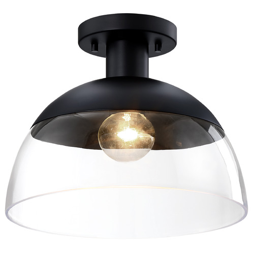 Designers Fountain Rey Matte Black Semi-Flushmount Light