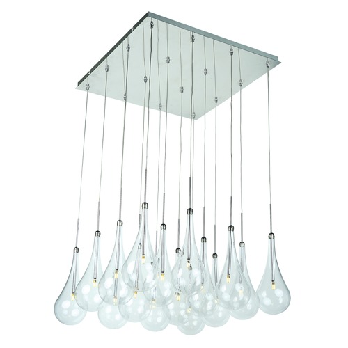 ET2 Lighting Larmes 16-Light LED Pendant in Polished Chrome by ET2 Lighting E20517-18PC