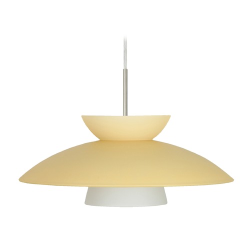 Besa Lighting Trilo Satin Nickel LED Pendant Light